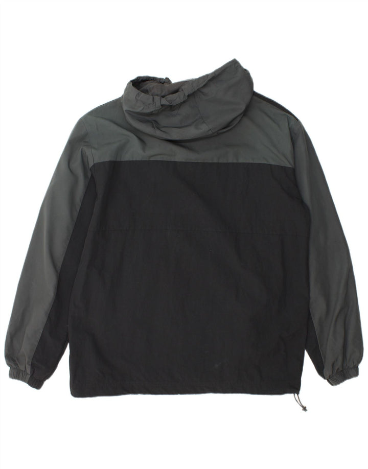 Adidas Herren-Regenjacke mit Kapuze, UK 38, mittelgraues Colourblock-Nylon