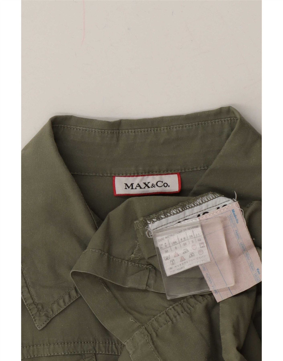 Max & Co. Kurzarm-Pulloverhemd für Damen, Gr. 8, Khaki