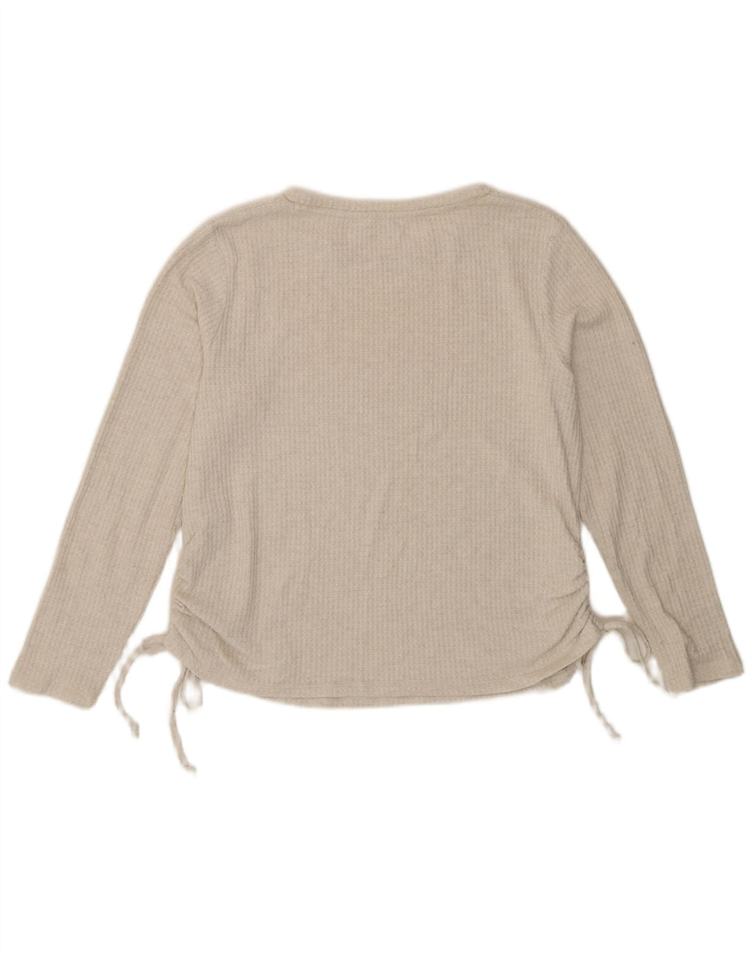 Marks & Spencer Damen Top Langarm UK 12 Mittelbeige Viskose