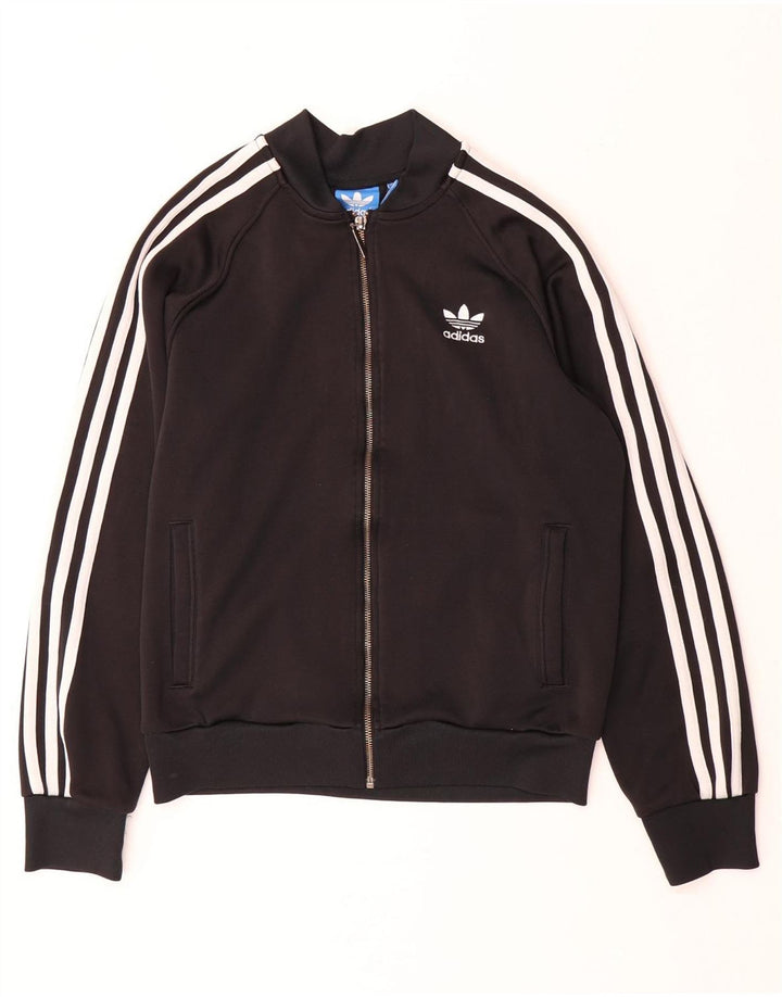 ADIDAS Damen-Trainingsanzug, Top-Jacke, UK 14, mittelschwarz, Baumwolle