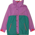 BAILO Mens Hooded Windbreaker Jacket IT 46 Small Purple Colourblock Vintage Bailo and Second-Hand Bailo from Messina Hembry 