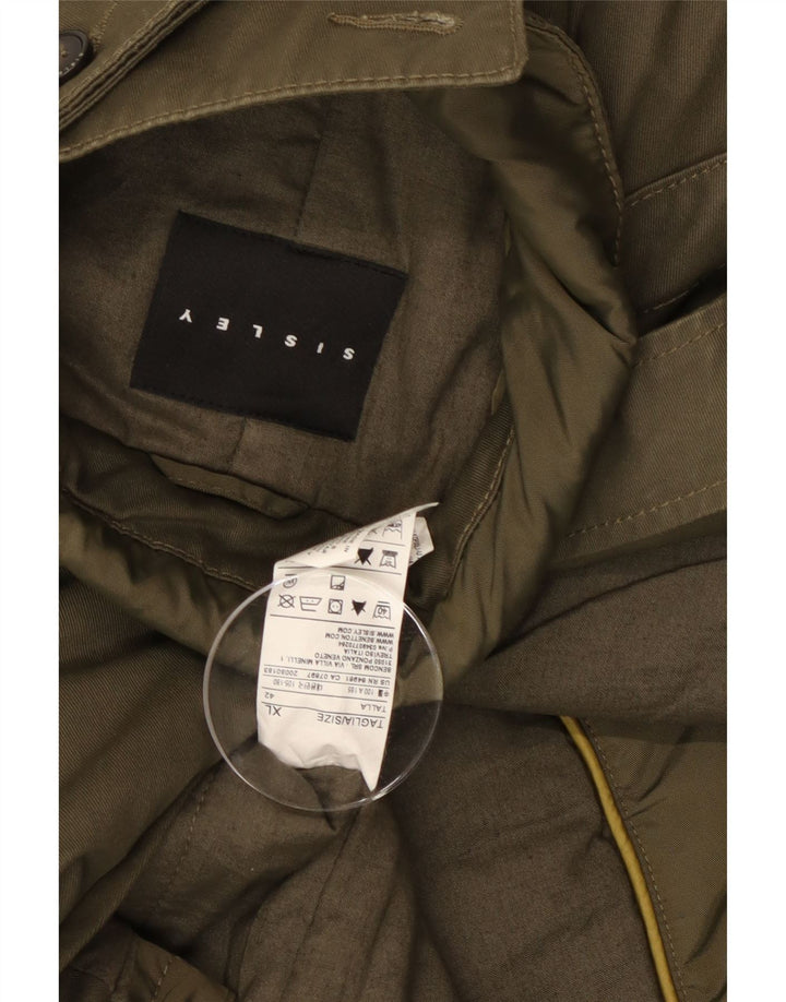 Sisley Herren Militärjacke UK 42 XL Khaki Polyester