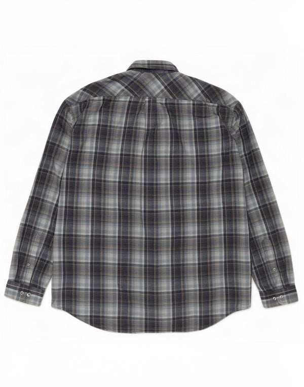 Marlboro Classics Herrenhemd 3XL Marineblau kariert Baumwolle