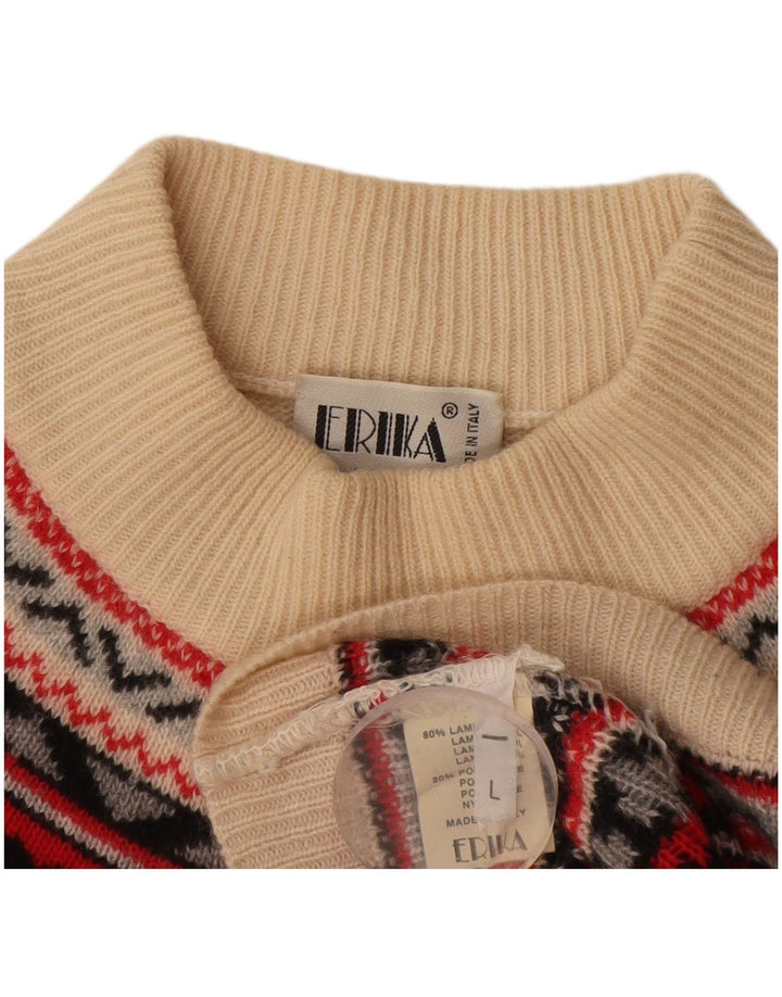 Erika Damen-Pullover, übergroß, Rollkragenpullover, Gr. 40, Größe L, gebrochenes Weiß
