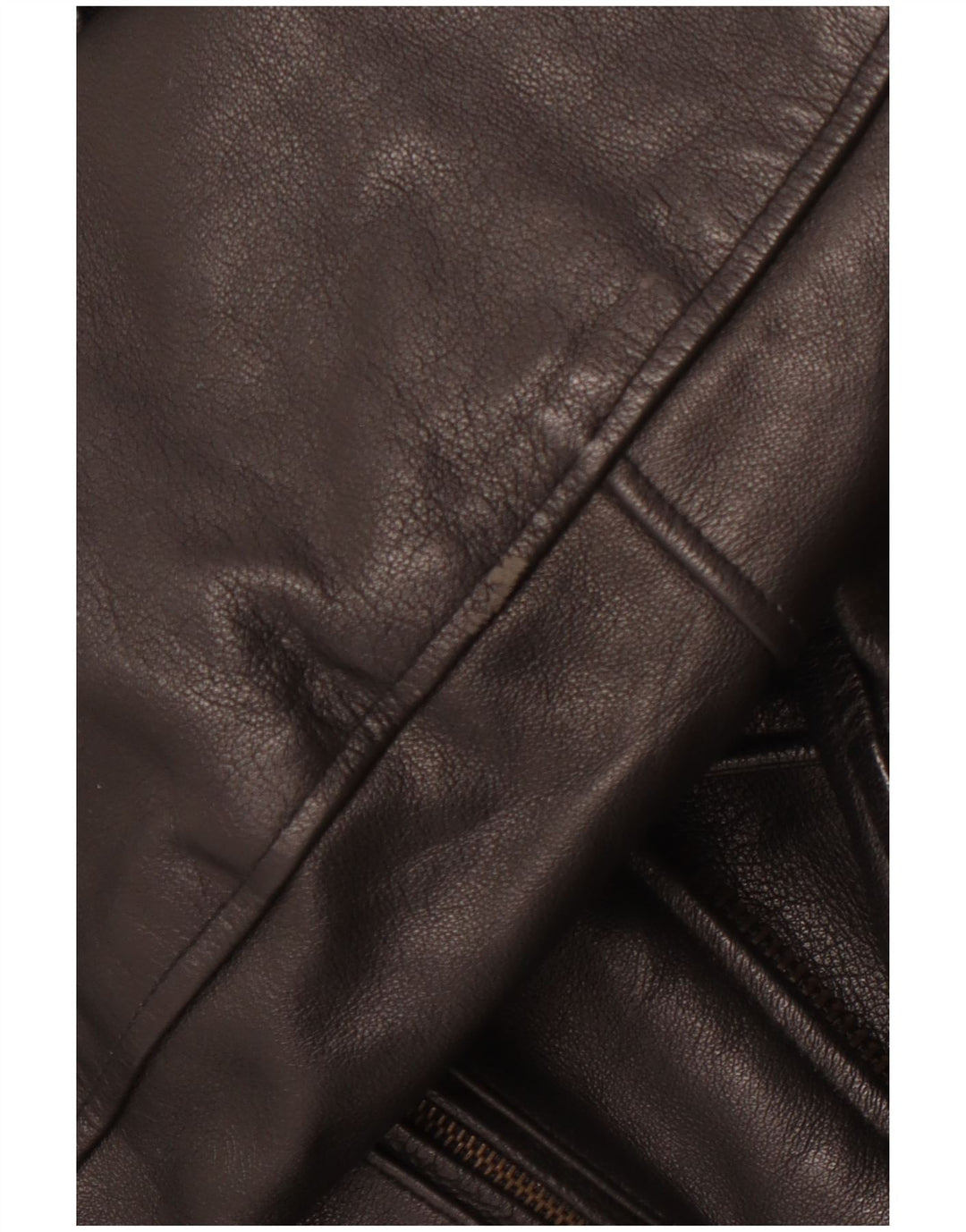 VINTAGE Herren Leder Bikerjacke UK 36 Small Schwarz