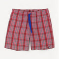 Adidas Herren-Sportshorts, großes rosafarbenes Gingham-Polyester