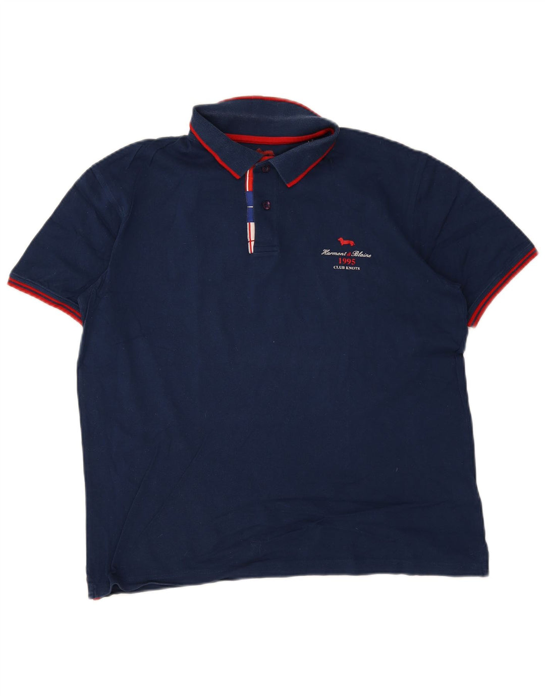 Harmont & Blaine Herren-Poloshirt mit normaler Passform, große marineblaue Baumwolle