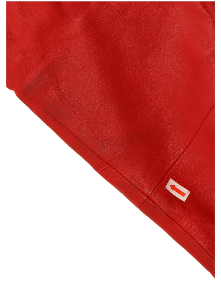 Vintage Damen Lederjacke UK 16 Großes rotes Leder