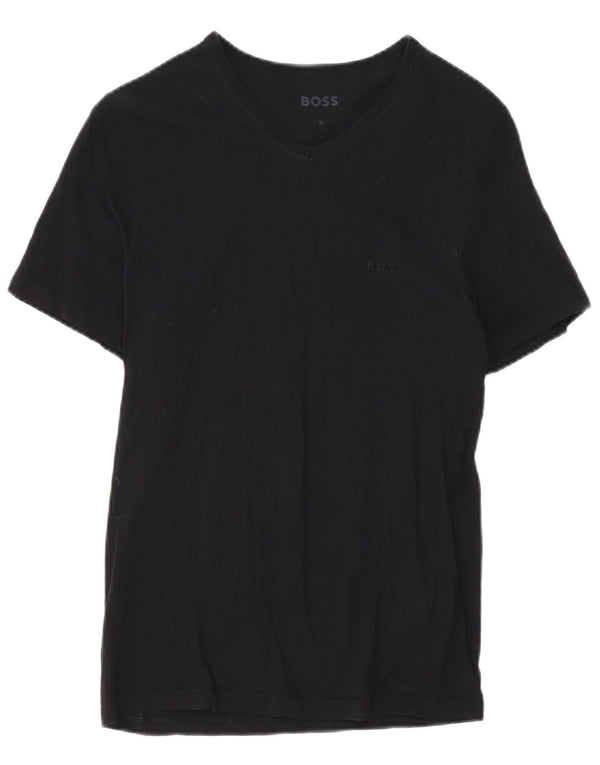 Hugo Boss Herren T-Shirt Top Small Schwarz Baumwolle
