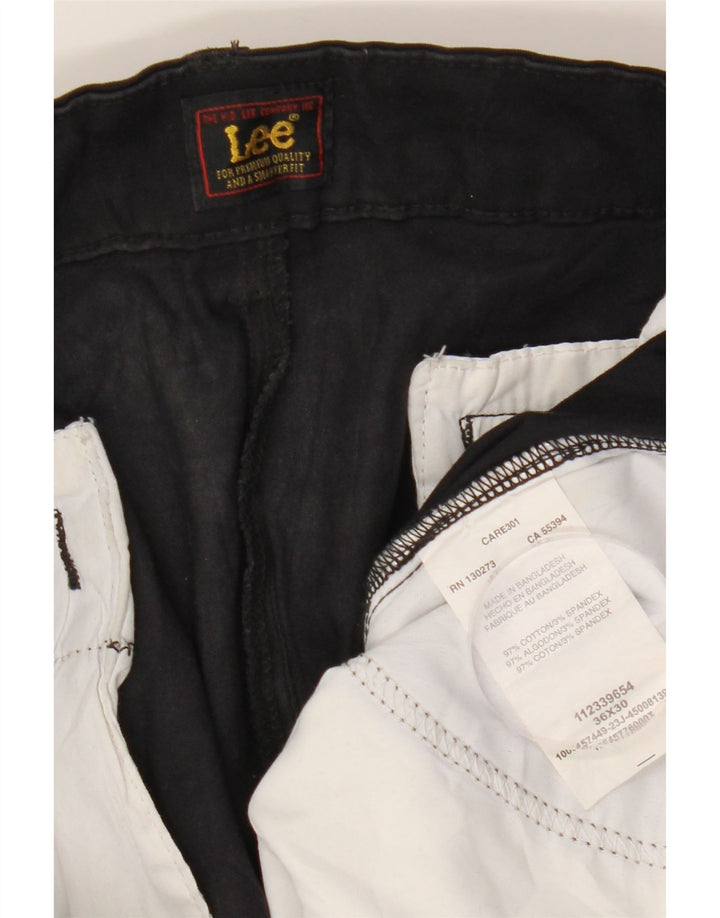 Lee Herren gerade Chinohose W36 L30 schwarze Baumwolle