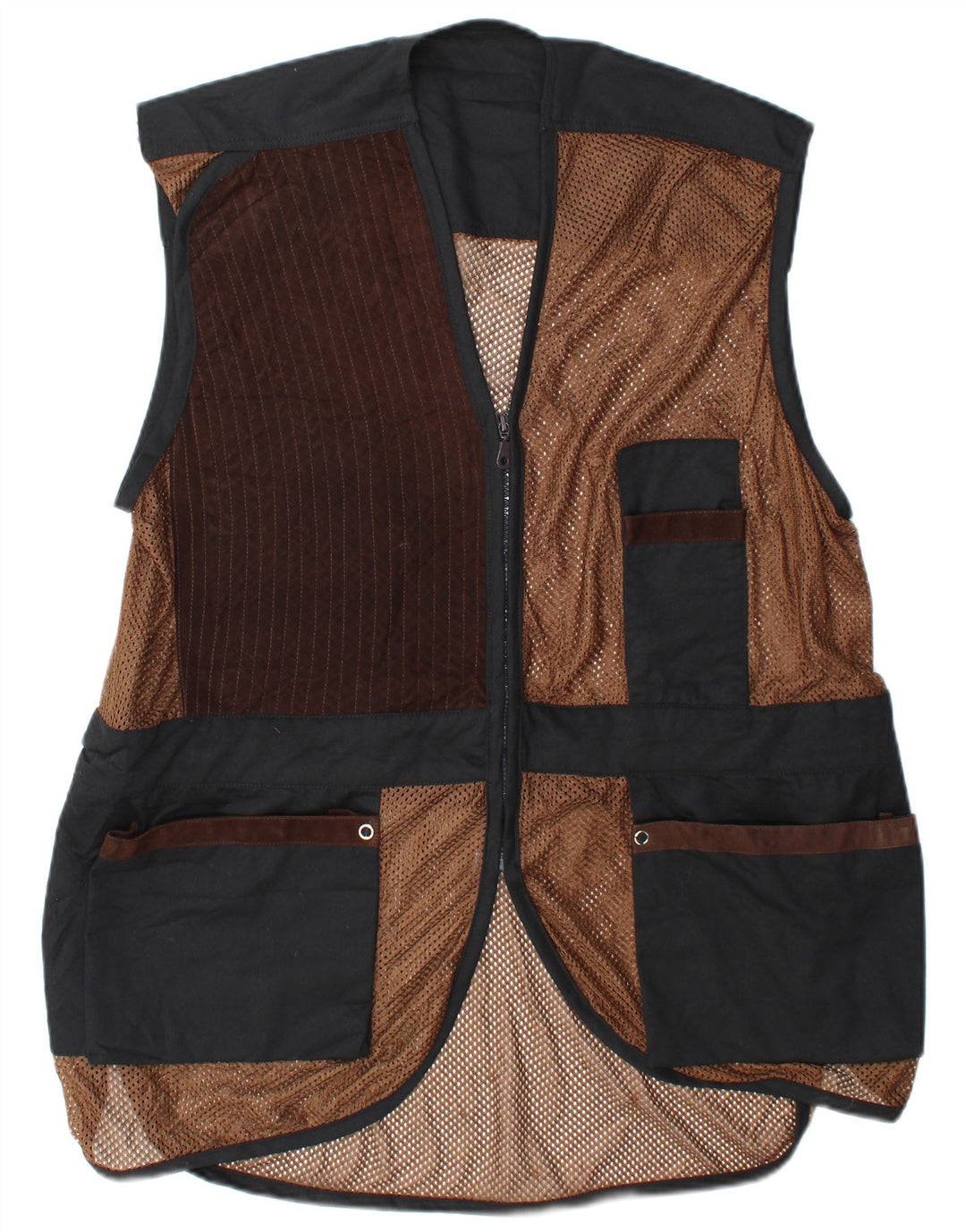 Vintage Herren-Utility-Gilet, groß, mehrfarbig, Patchwork