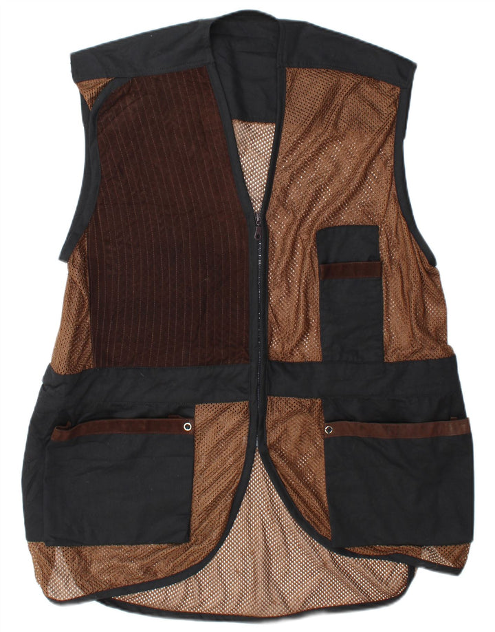Vintage Herren-Utility-Gilet, groß, mehrfarbig, Patchwork
