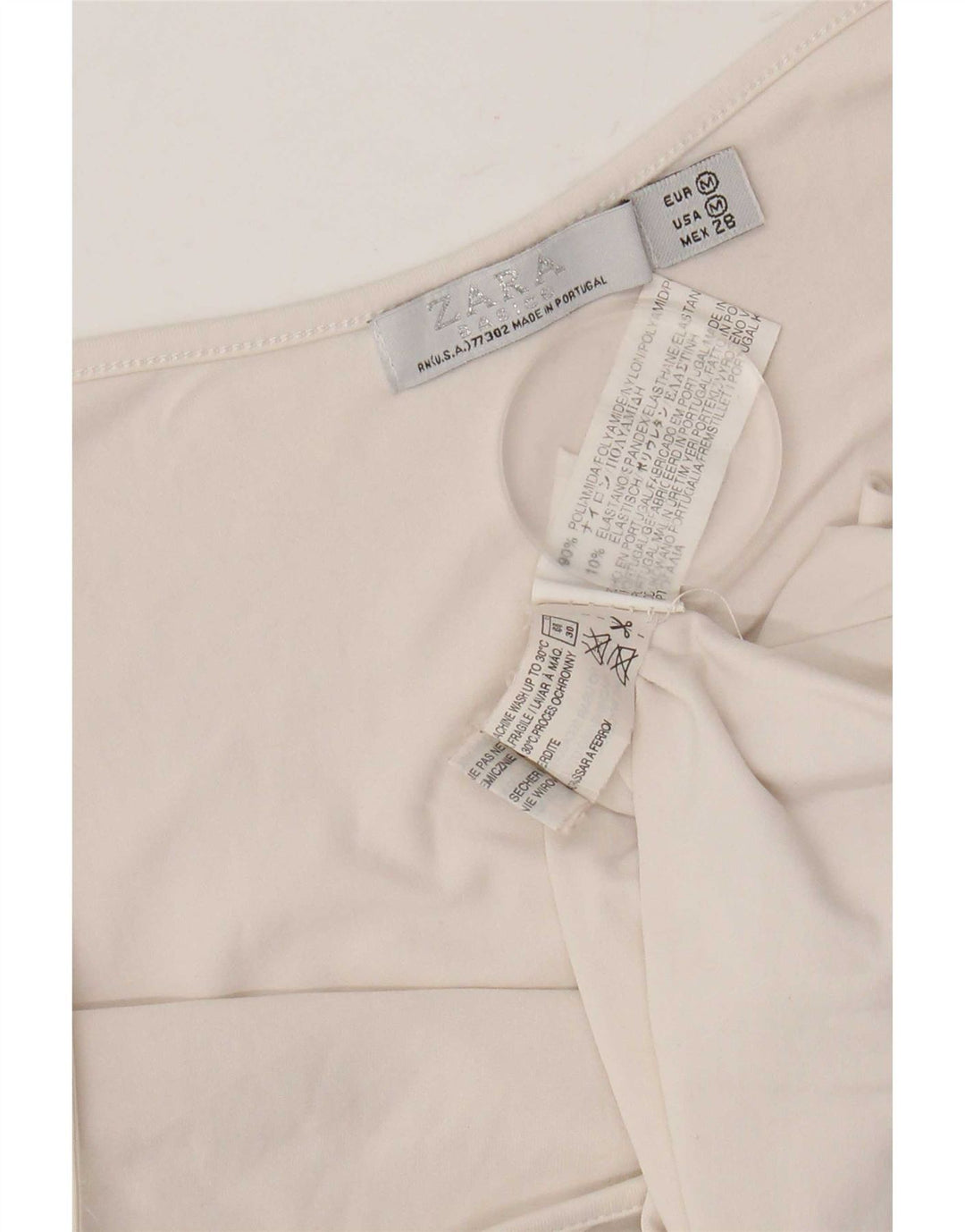 Zara Damen Cami Top UK 12 Medium Beige Nylon
