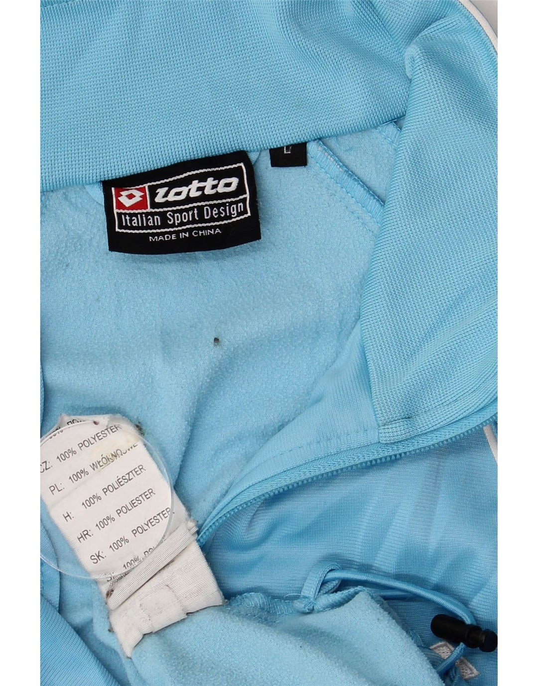 Lotto Herren-Trainingsanzug-Top-Jacke, großes blaues Polyester