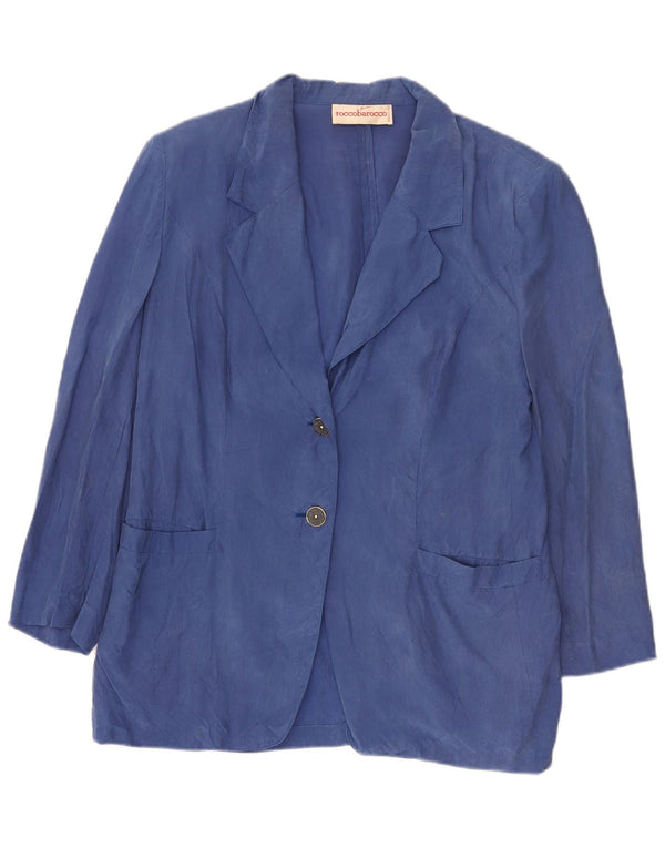 Roccobarocco Damen 2-Knopf-Blazerjacke UK 12 Mittelblau