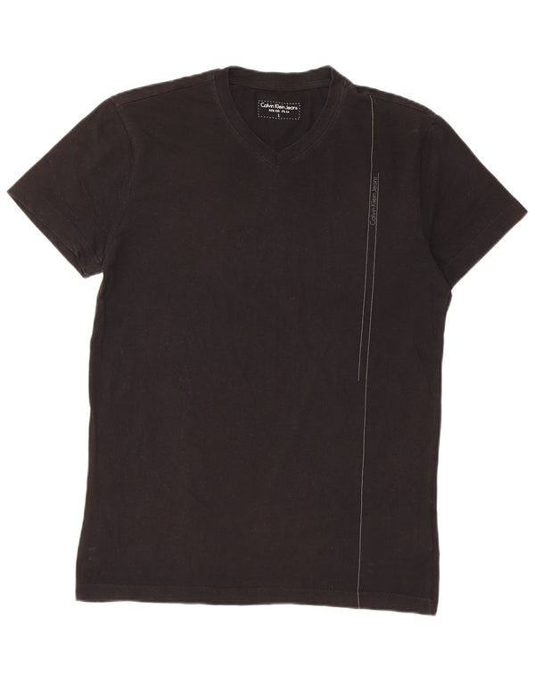 Calvin Klein Jeans Herren T-Shirt Top Large Schwarz Baumwolle