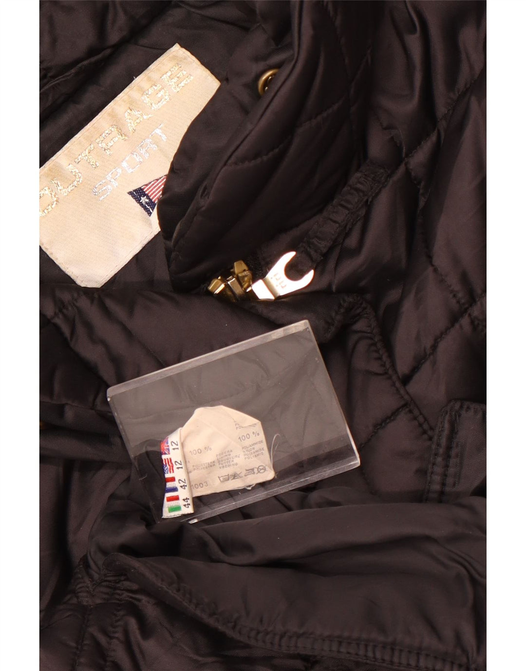 Outrage Damen Wattierte Jacke UK 12 Medium Schwarz Polyester