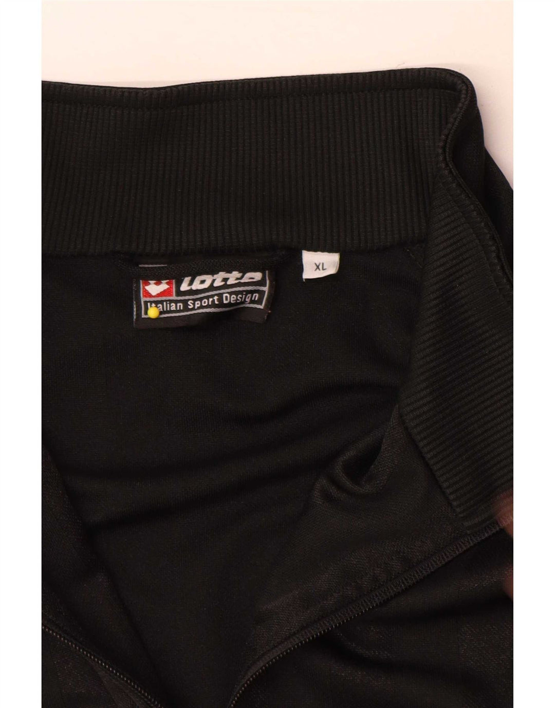 Lotto Herren-Trainingsanzug-Top-Jacke XL, schwarzes Polyester