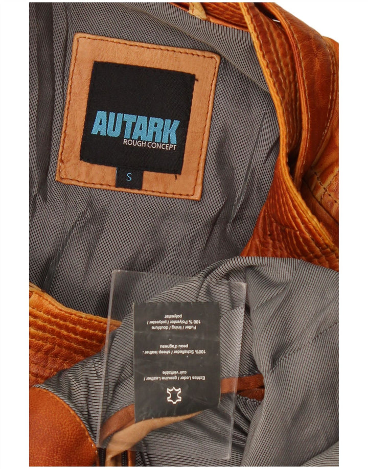 AUTARK Herren Lederjacke UK 36 Kleines braunes Leder