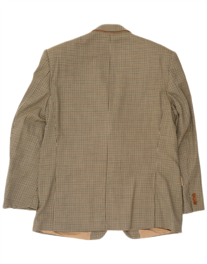 Angiolo Miliotti Herren 2-Knopf-Blazerjacke UK 42 XL Grüner Hahnentritt
