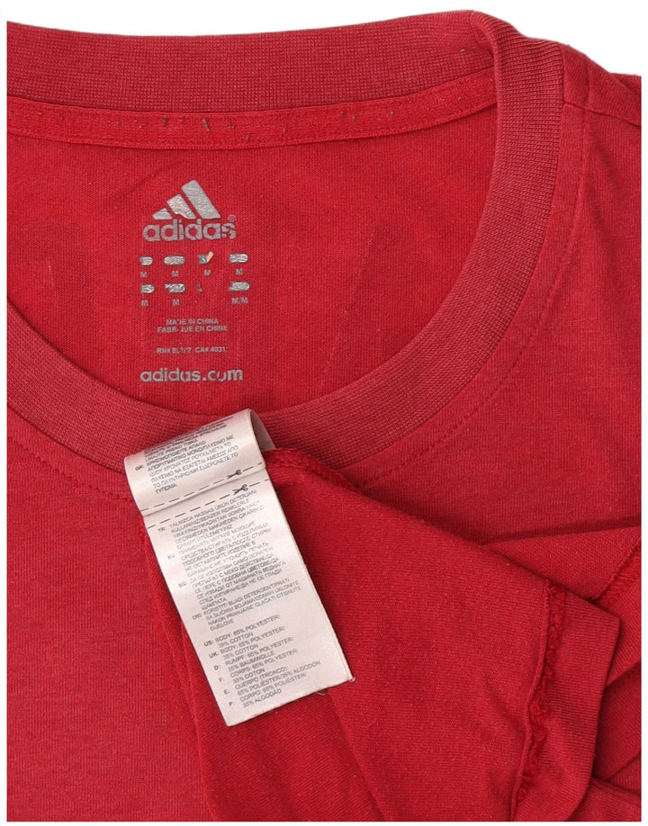 Adidas Herren Miami Graphic T-Shirt Top Medium Burgund Polyester