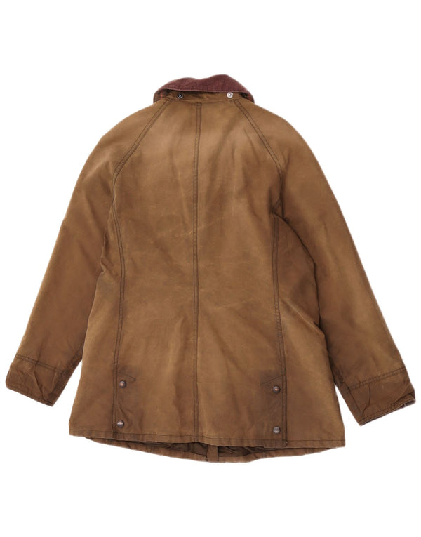Barbour Damenjacke aus gewachster Baumwolle, UK 14, Größe L, Braun
