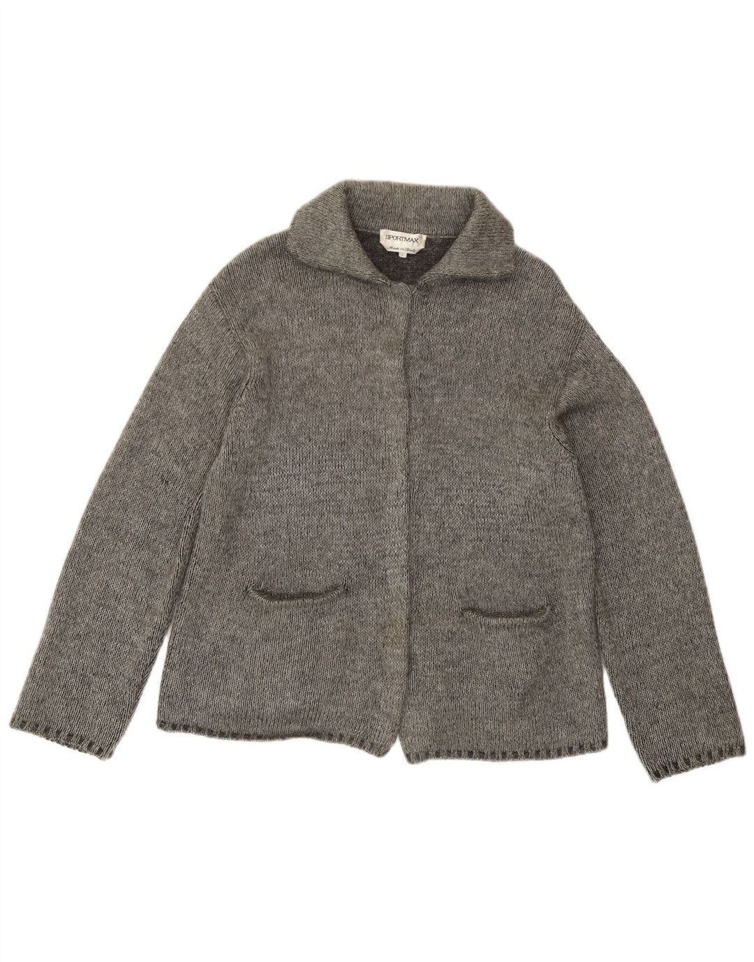Sportmax Damen-Cardigan-Pullover UK 16 Large Grau
