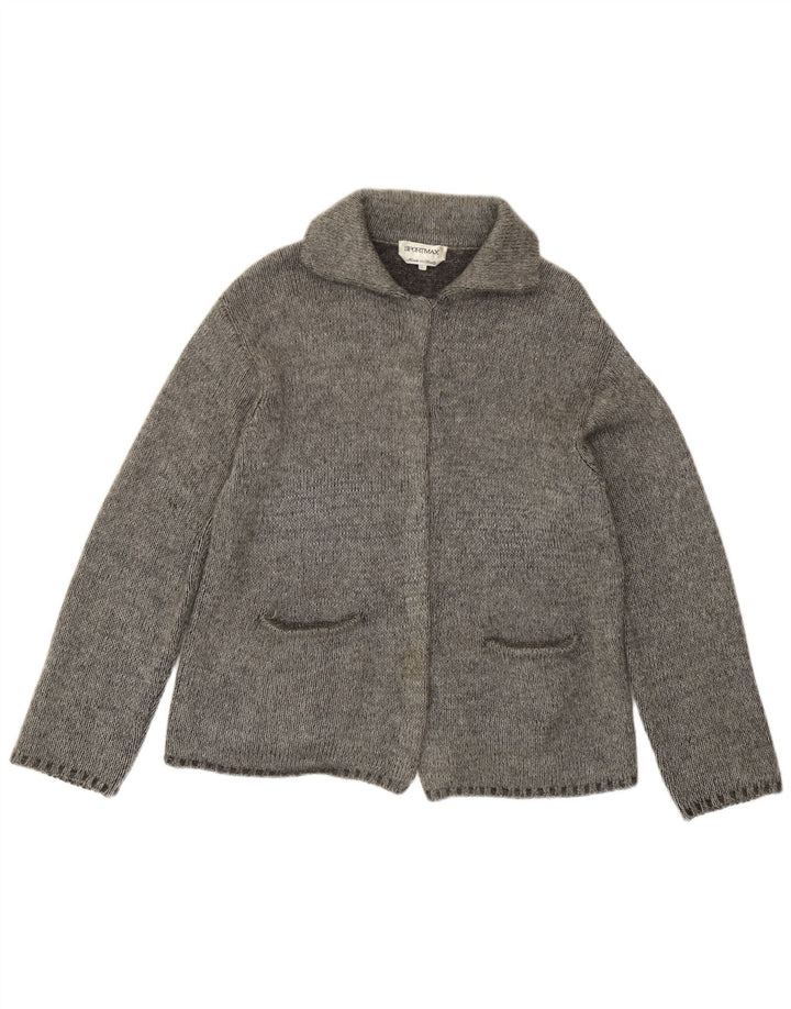 Sportmax Damen-Cardigan-Pullover UK 16 Large Grau