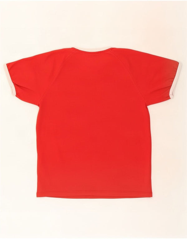 Adidas Herren T-Shirt Top Large Rot Colourblock Baumwolle
