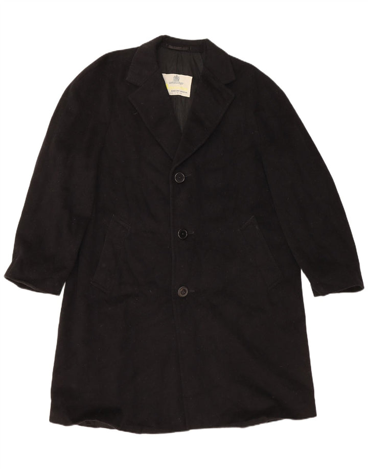 AQUASCUTUM Damen Mantel UK 12 Mittelschwarze Schurwolle