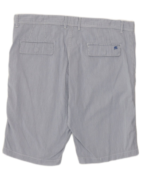 Vintage Herren Chino Shorts W38 XL Blaue Nadelstreifen Baumwolle
