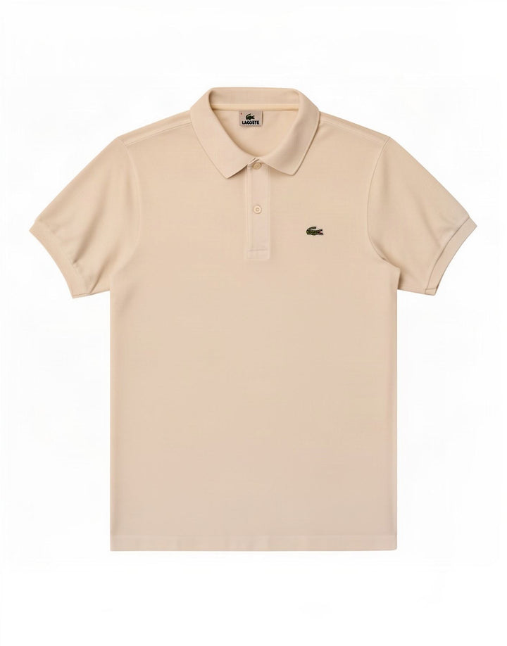 Lacoste Herren-Poloshirt, Größe 4, mittelweiße Baumwolle