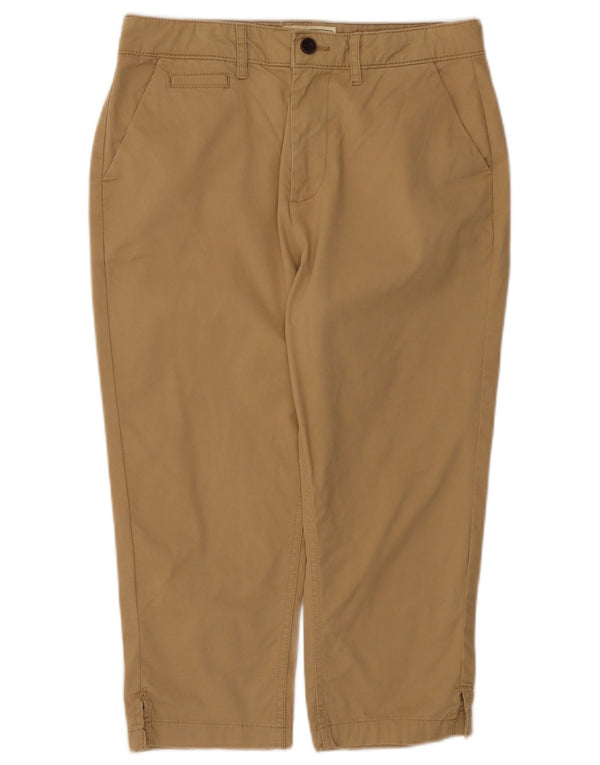 Fat Face Damen Caprihose UK 10 Small W30 L20 Beige Baumwolle
