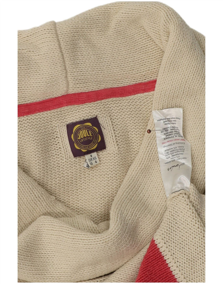 Joules Damen-Pullover mit Schalkragen, Gr. 8, gebrochenes Weiß