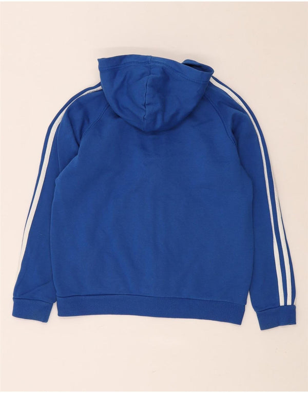 ADIDAS Kapuzenpullover mit Reißverschluss für Jungen, 11–12 Jahre, blaue Baumwolle