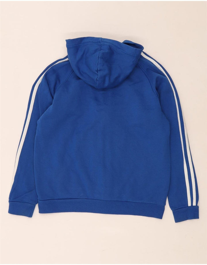 ADIDAS Kapuzenpullover mit Reißverschluss für Jungen, 11–12 Jahre, blaue Baumwolle