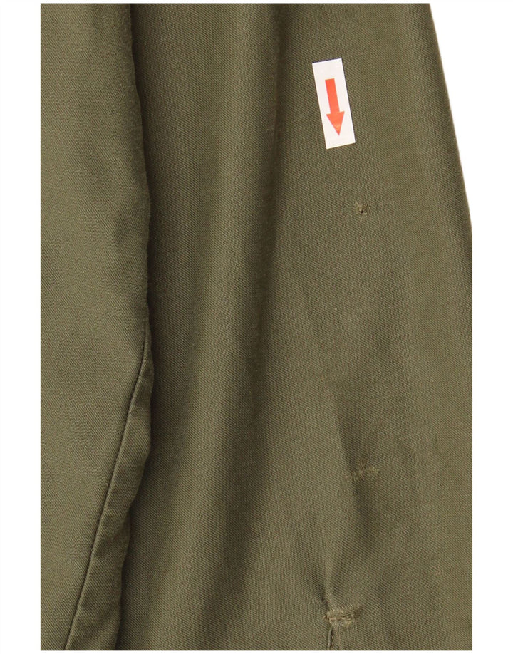Vintage Herren-Militärhemd, groß, Khaki, Polyester