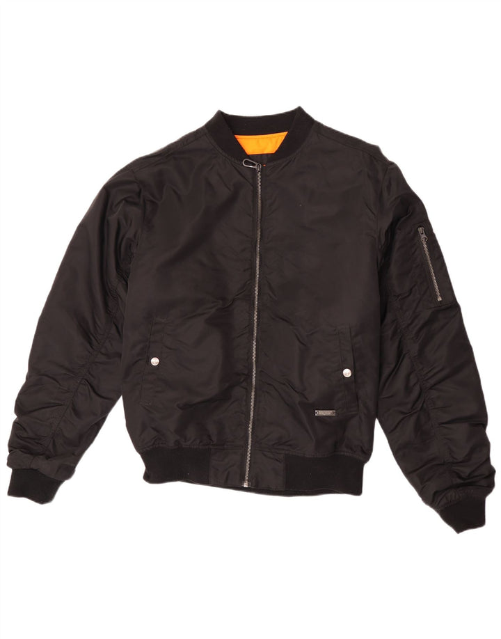 Snipes Herren Loose Fit Flight Aviator Jacke UK 36 Small Schwarz Polyamid