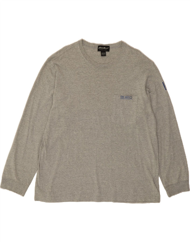 EDDIE BAUER Mens T-Shirt Top Large Grey Cotton Vintage Eddie Bauer and Second-Hand Eddie Bauer from Messina Hembry 
