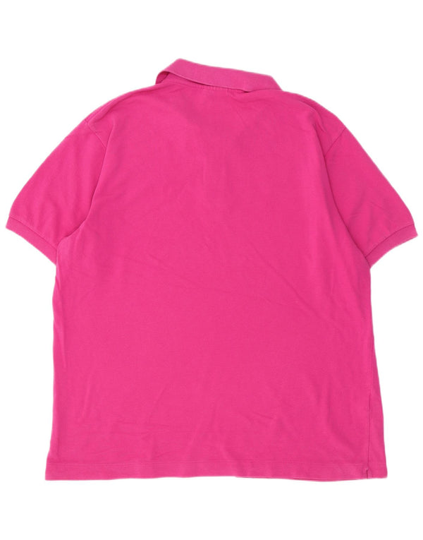 LACOSTE Herren Poloshirt Größe 6 XL Rosa Baumwolle