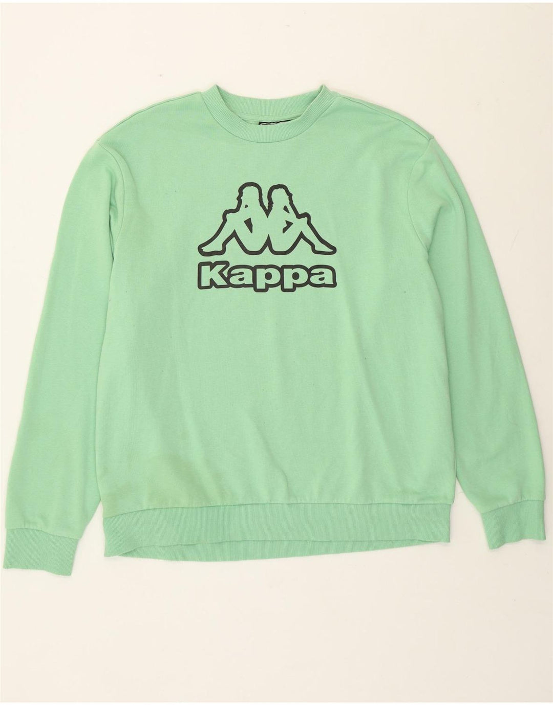 Kappa Herren Graphic Sweatshirt Pullover 2XL Grüne Baumwolle