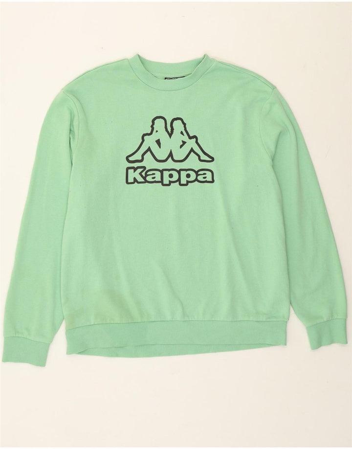 Kappa Herren Graphic Sweatshirt Pullover 2XL Grüne Baumwolle