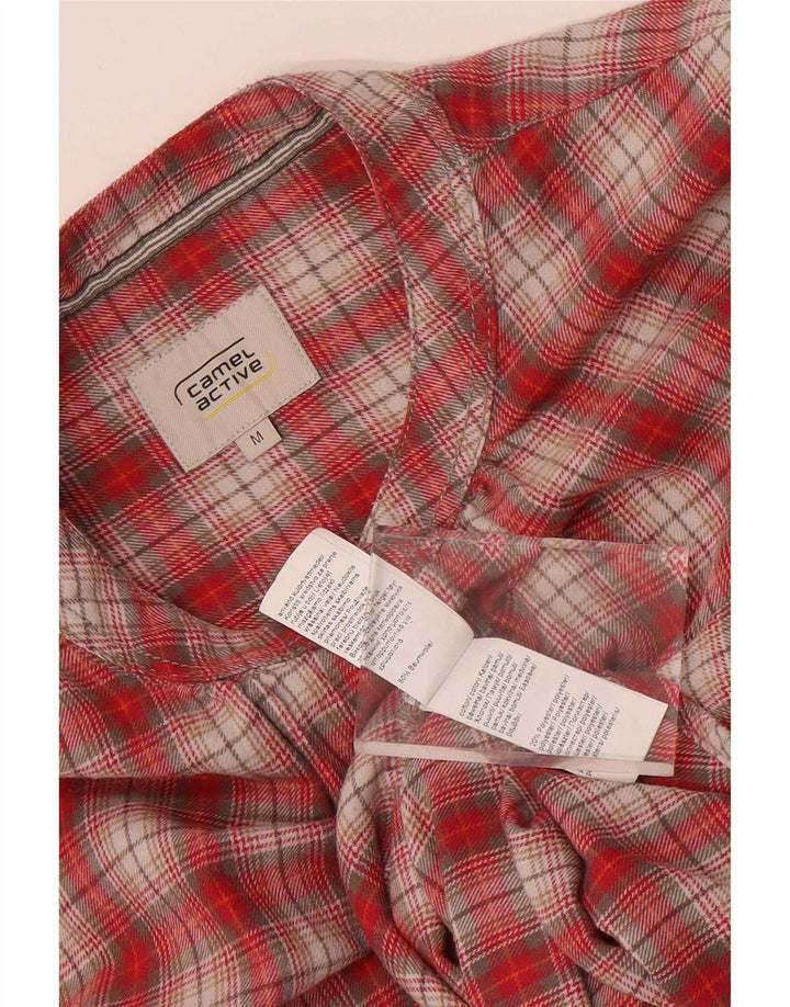 Camel Active Damen Flanellhemd UK 14 Mittelrot karierte Baumwolle