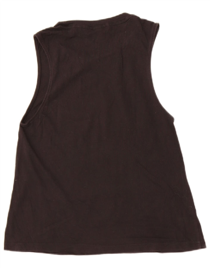 Adidas Damen Graphic Vest Top UK 12 Medium Schwarz