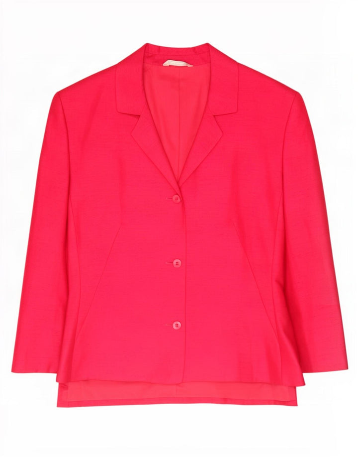 Marks & Spencer Damen-Blazerjacke mit 3 Knöpfen, Gr. 16, Größe L, Rosa, Polyester