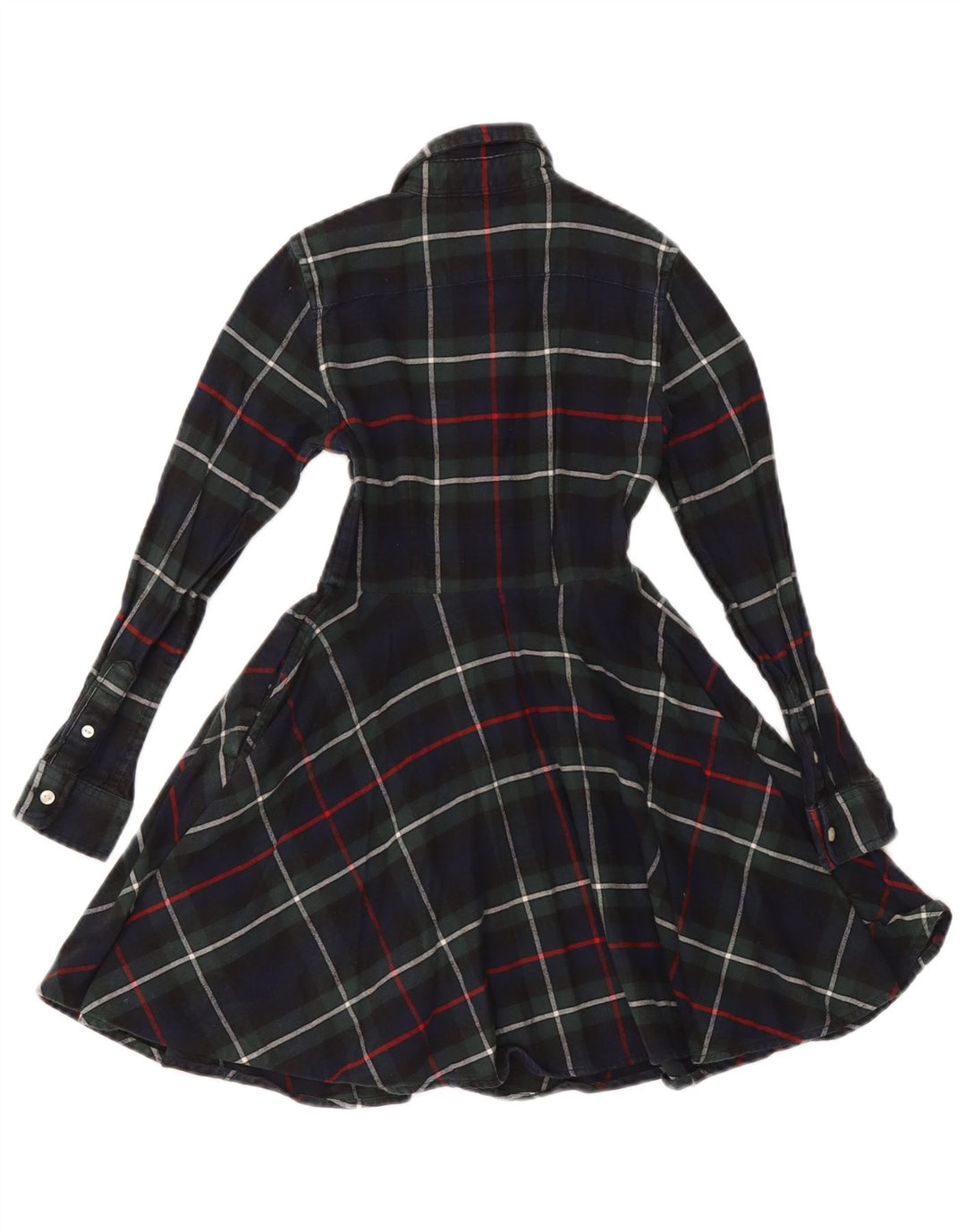 POLO RALPH LAUREN Langarm-Hemdkleid für Mädchen, 6–7 Jahre, Marineblau kariert