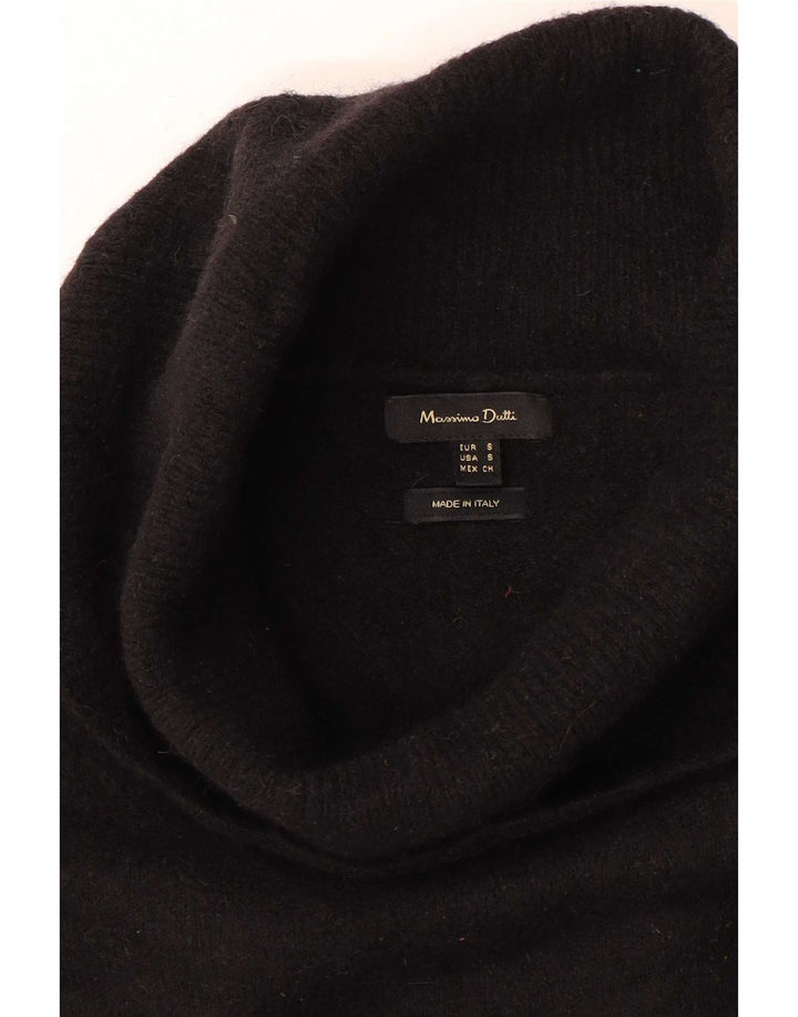 Massimo Dutti Damen-Pullover mit Rollkragen, übergroß, Gr. 10, Größe S, Schwarz