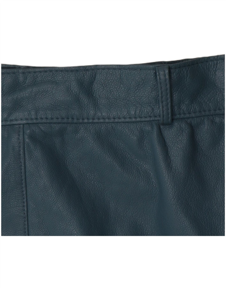 Vintage Damen Lederrock W28 Mittelblau