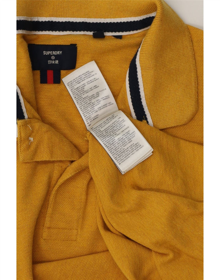 SUPERDRY Herren-Poloshirt, große gelbe Baumwolle