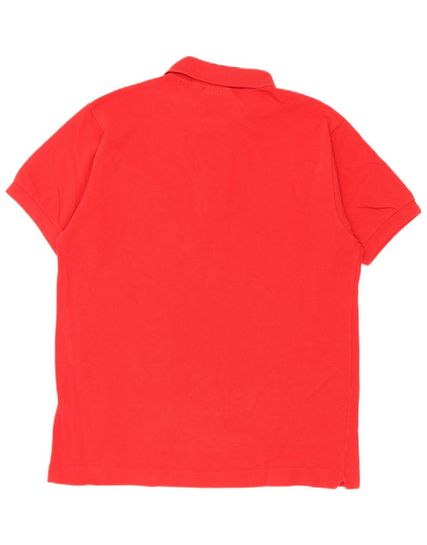 Lacoste Herren-Poloshirt mit klassischer Passform, Größe 5, große rote Baumwolle